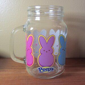 18 oz peeps bunnies mason jar mug 2023 frankford (W4622) FREE with $50 plushie o